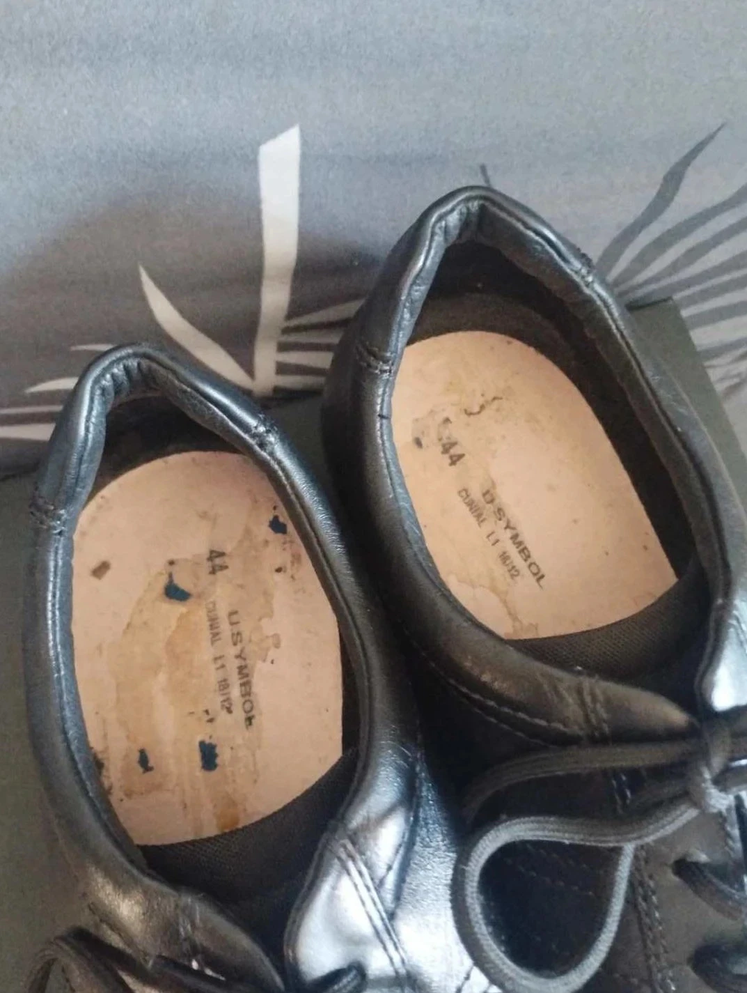 Tênis preto masculino com cadarço em couro, Geox, P44 em ótimo estado – photo 3